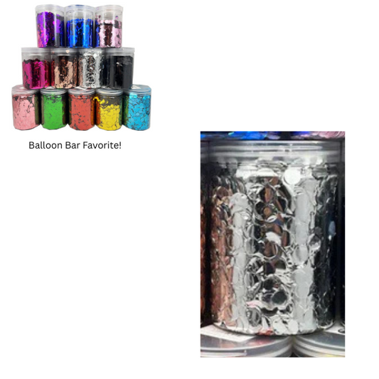 1cm Confetti - Silver