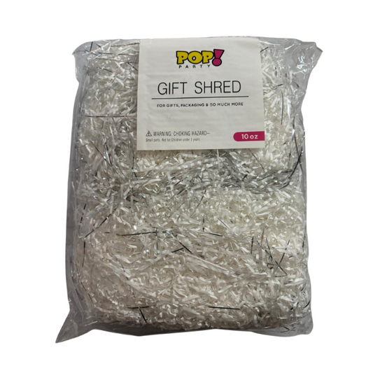 10oz Gift Shred White and Metallic