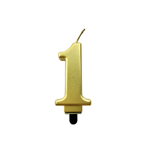 4in Gold Number Candle - 1