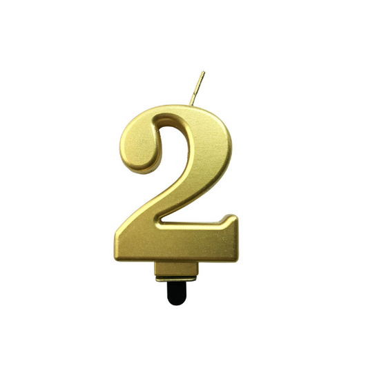 4in Gold Number Candle - 2