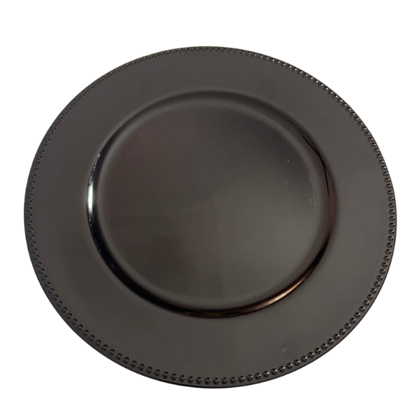 13" Black Charger Plate