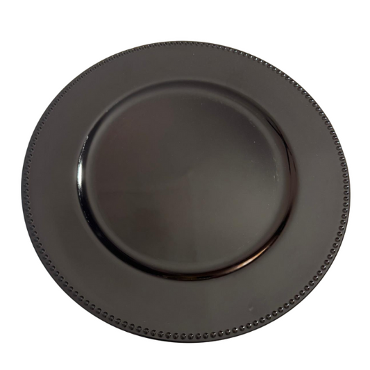 13" Black Charger Plate