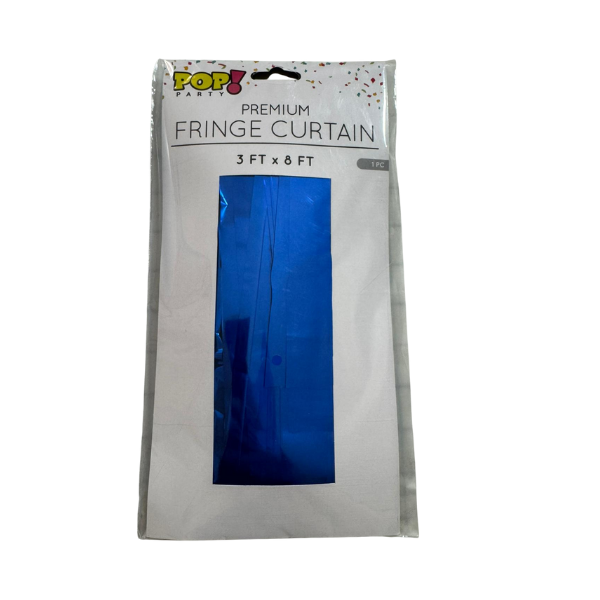 Blue 1" Wide Cut Foil Curtain