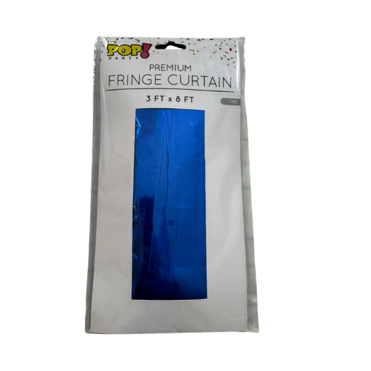 Blue 1" Wide Cut Foil Curtain