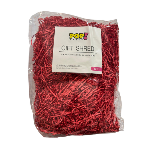 Red 10oz Gift Shred Paper