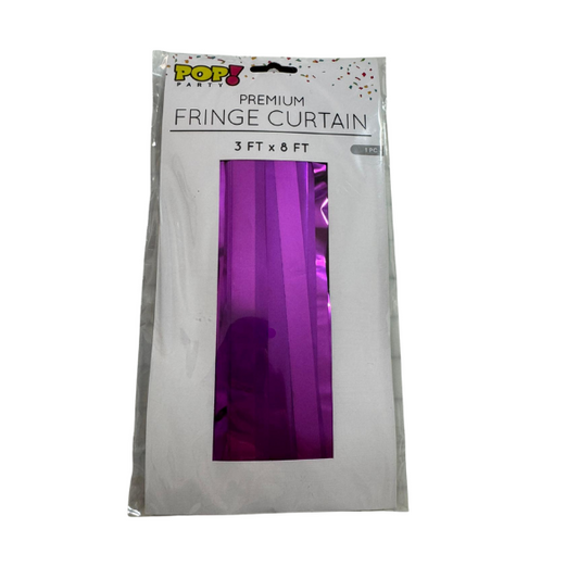 Purple 1" Wide Cut Foil Curtain