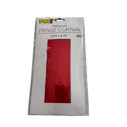 Red 1" Wide Cut Foil Curtain