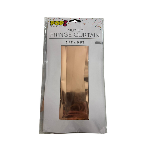 Rose Gold 1" Wide Cut Foil Curtain