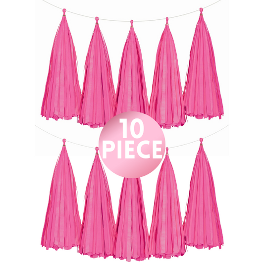 10 Piece Paper Tassel - Pink