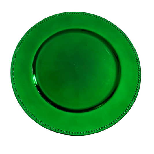 13" Green Charger Plate