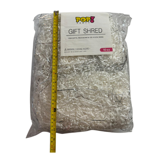 10oz Gift Shred White and Metallic